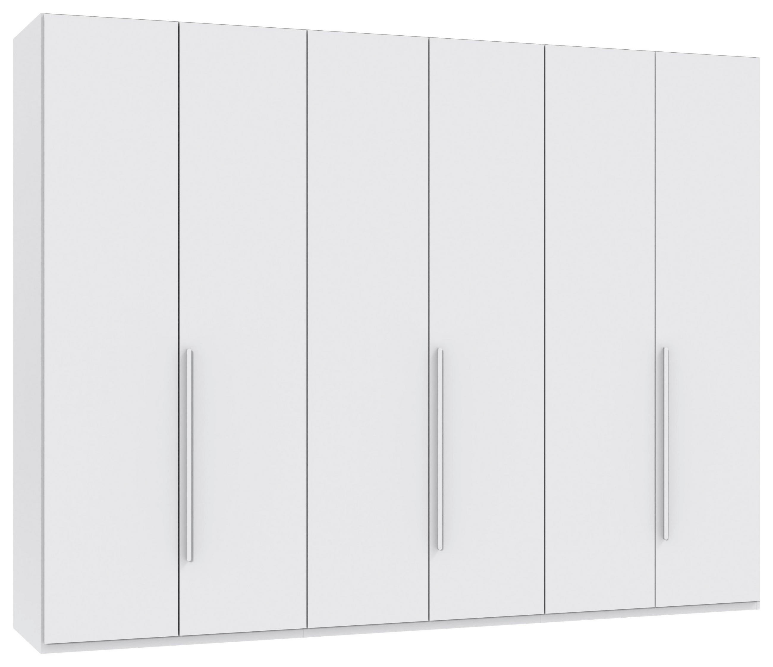 DREHTÜRENSCHRANK 6-türig Weiß  - Weiß, MODERN, Holzwerkstoff/Kunststoff (270/208/58cm) - Chameo