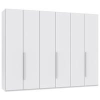 DREHTÜRENSCHRANK 6-türig Weiß  - Weiß, MODERN, Holzwerkstoff/Kunststoff (270/208/58cm) - Chameo