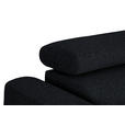 ECKSOFA in Chenille Anthrazit  280/205 cm  - Anthrazit/Schwarz, Design, Textil/Metall (280/205cm) - Xora