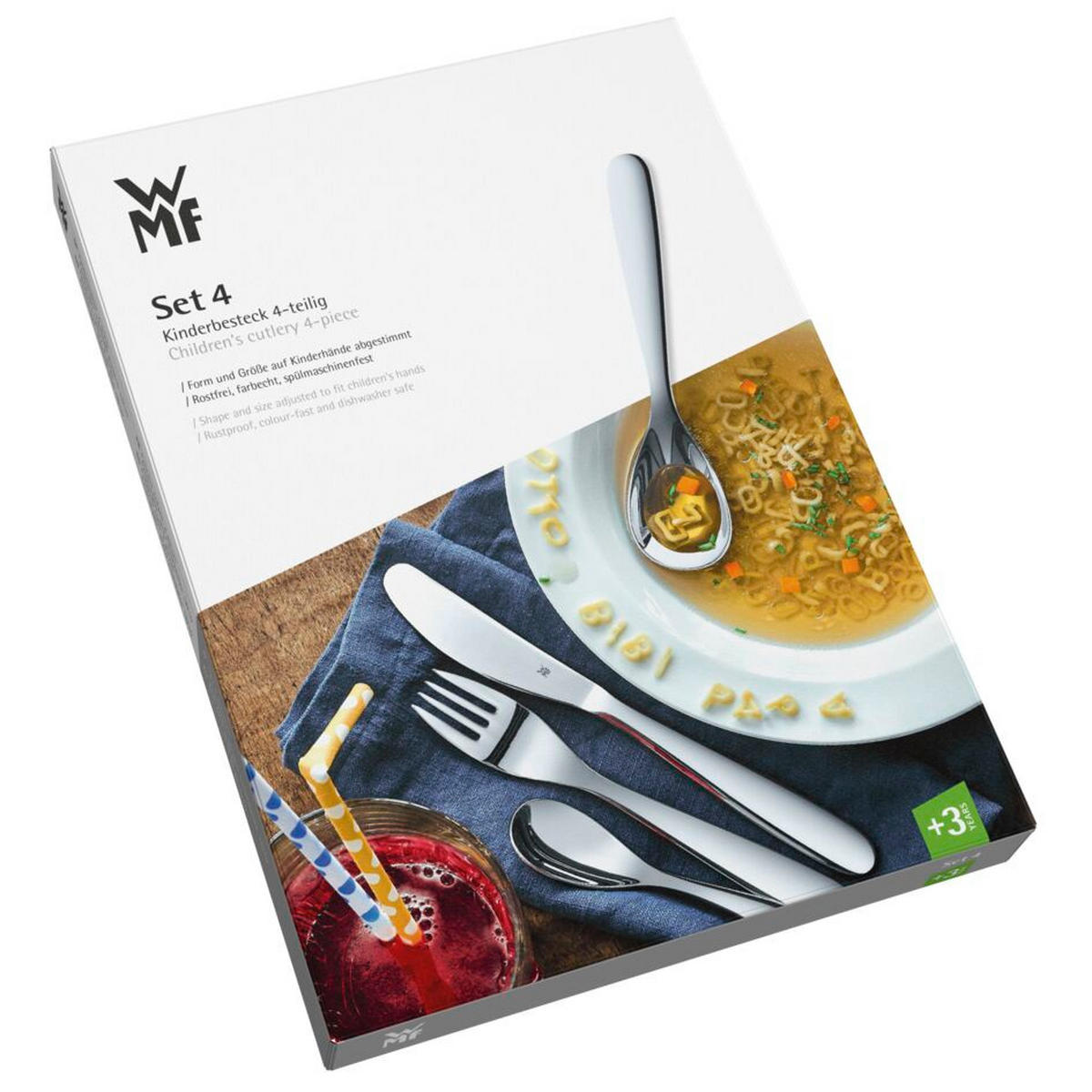 BESTECKSET 4-teilig Edelstahl  - Silberfarben, Basics, Metall - WMF