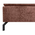 BOXSPRINGBETT 140/200 cm  in Rotbraun  - Rotbraun/Schwarz, Design, Textil/Metall (140/200cm) - Esposa