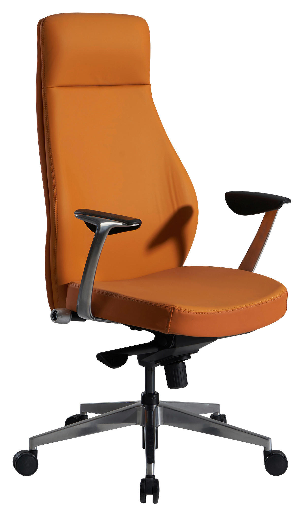 CHEFSESSEL Braun  - Silberfarben/Braun, Design, Kunststoff/Textil (74/125/74cm) - MID.YOU