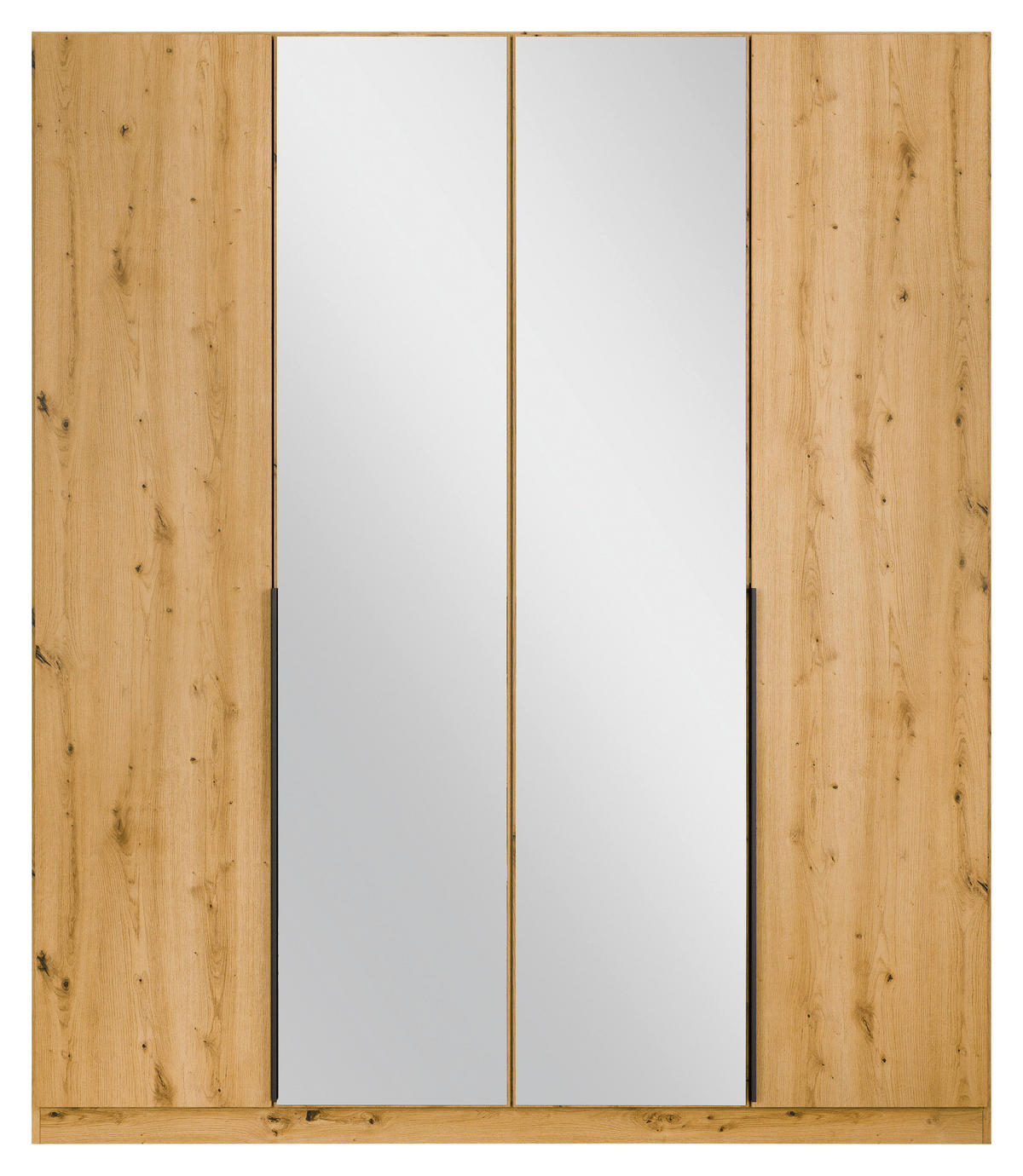 DREHTÜRENSCHRANK in Eiche Artisan  - Eiche Artisan/Grau, Modern, Holzwerkstoff/Metall (181/210/54cm) - Rauch Möbel