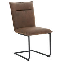 SCHWINGSTUHL   Mikrofaser  - Schlammfarben/Schwarz, Design, Textil/Metall (47/87/62cm) - Valnatura