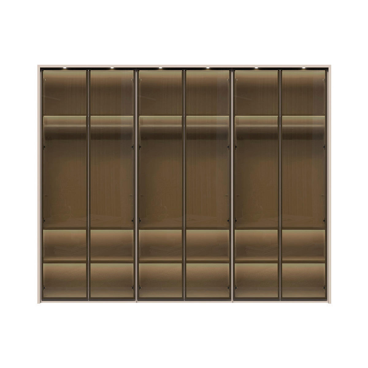 ORMAR SA KLASIČNIM VRATIMA  227/226/60 cm  - Dizajnerski, staklo/metal (227/226/60cm)