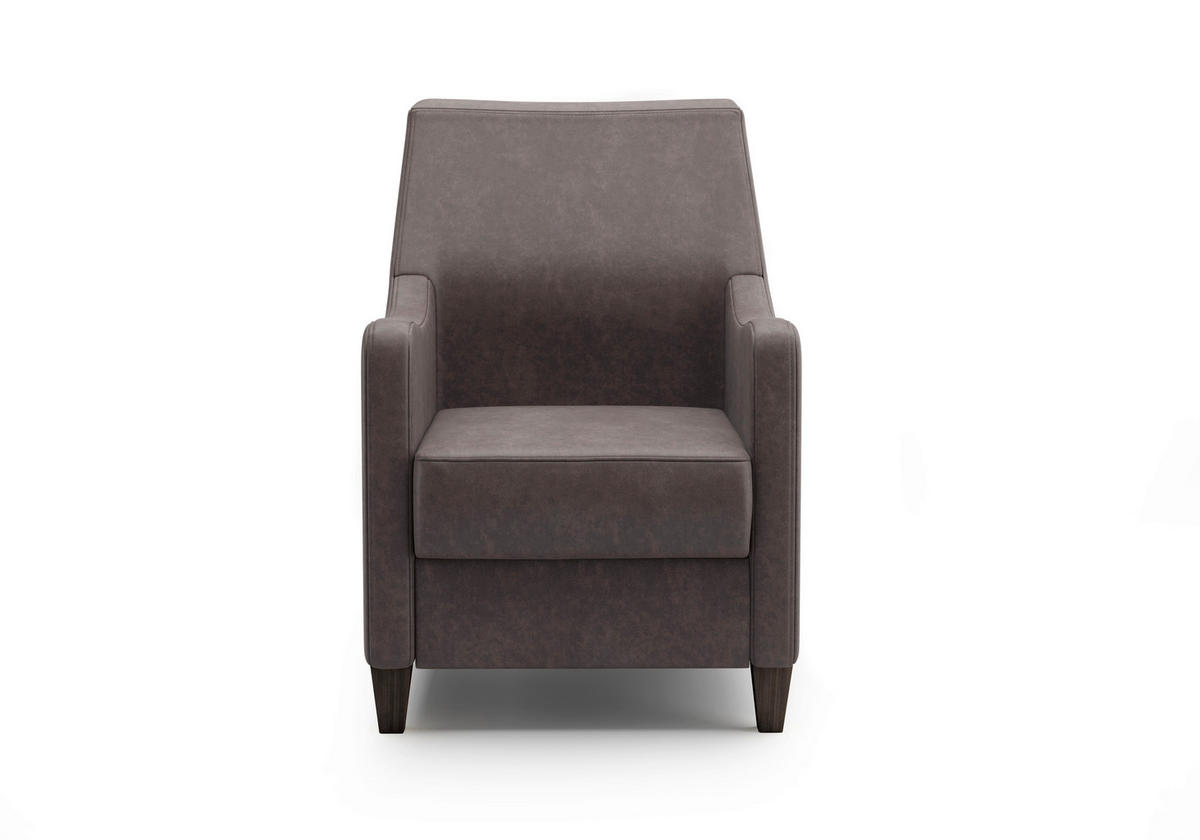 SESSEL in Mikrofaser Braun  - Wengefarben/Braun, Konventionell, Holz/Textil (70/93/75cm) - Sit & More