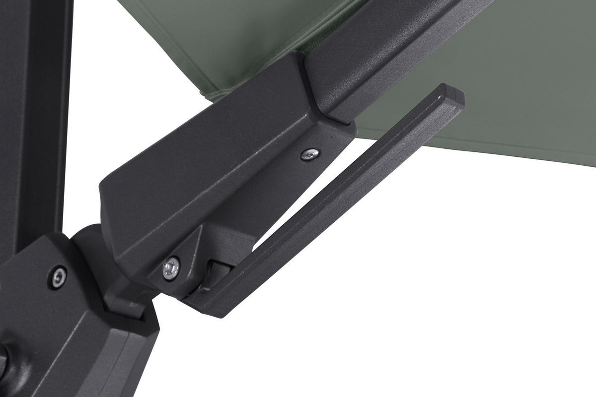 AMPELSCHIRM 350 cm  - Anthrazit/Olivgrün, KONVENTIONELL, Textil/Metall (350/350cm) - Siena Garden