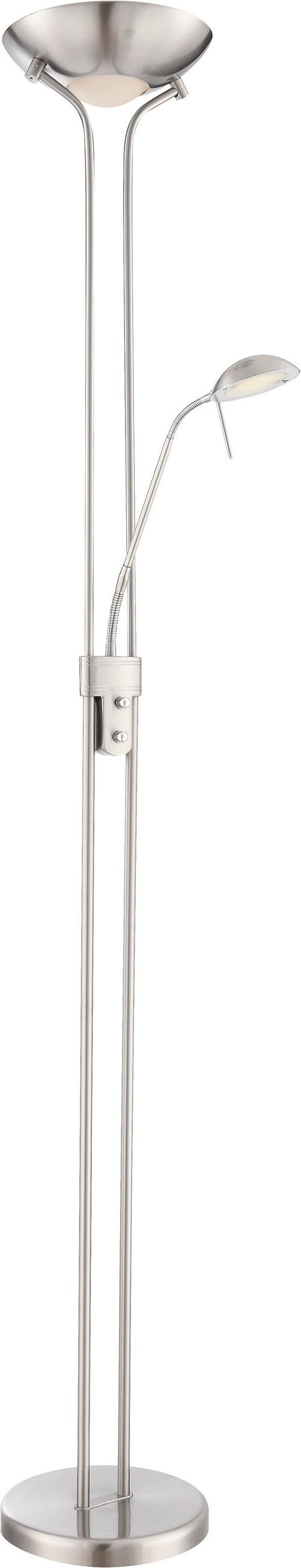 LED-DECKENFLUTER - Nickelfarben, Basics, Glas/Metall (25,5/180cm) - Novel