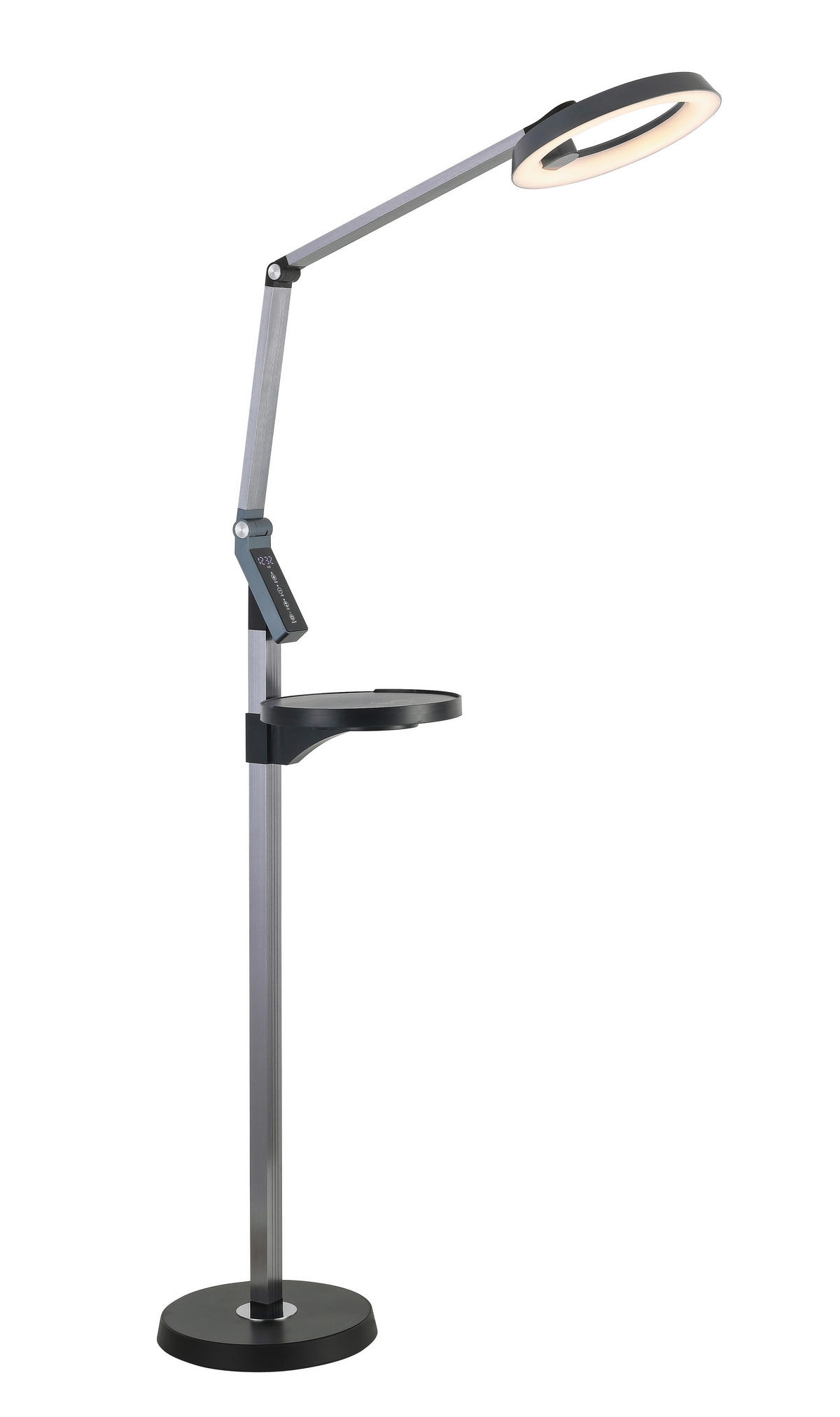 STOJACÍ LED SVÍTIDLO, 71/135 cm  - antracitová, Trend, kov/plast (71/135cm) - Novel