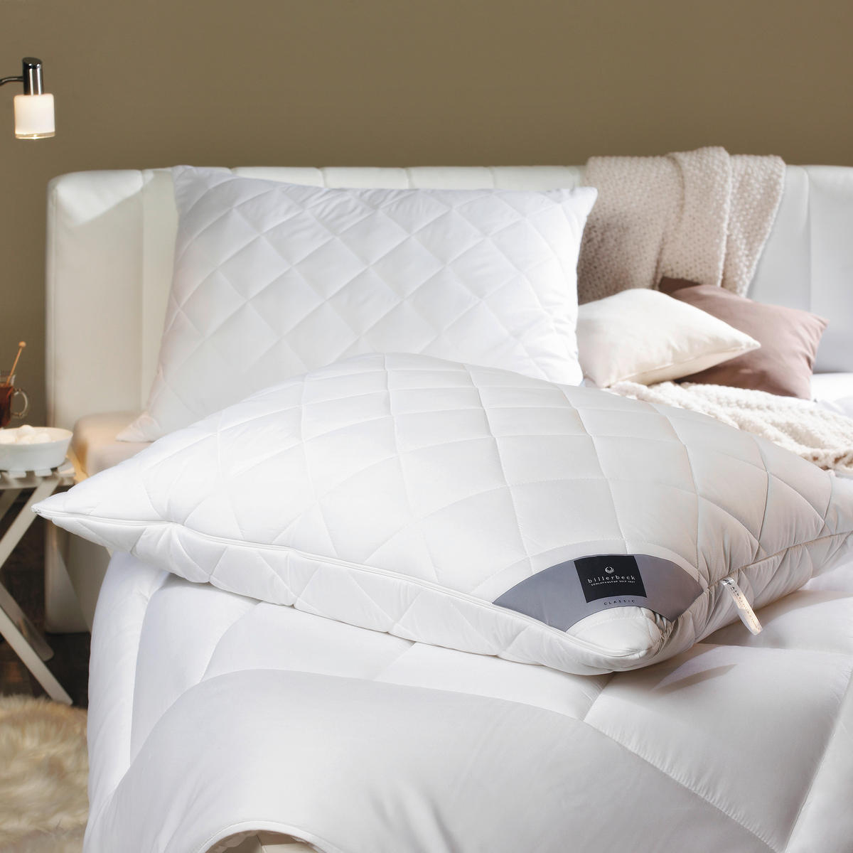 PROŠIVENI JASTUK  60/80 cm       - bela, Konvencionalno, tekstil (60/80cm) - Billerbeck