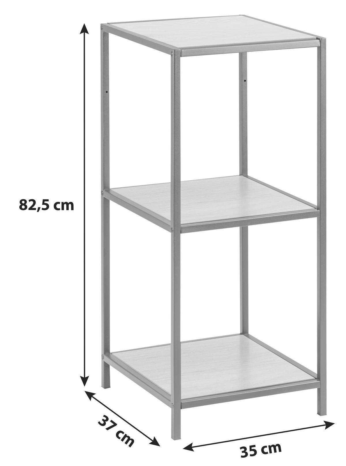 REGALELEMENT  35,0/82,5/37,0 cm Eichefarben  - Eichefarben/Schwarz, Trend, Holzwerkstoff/Metall (35,0/82,5/37,0cm) - MID.YOU