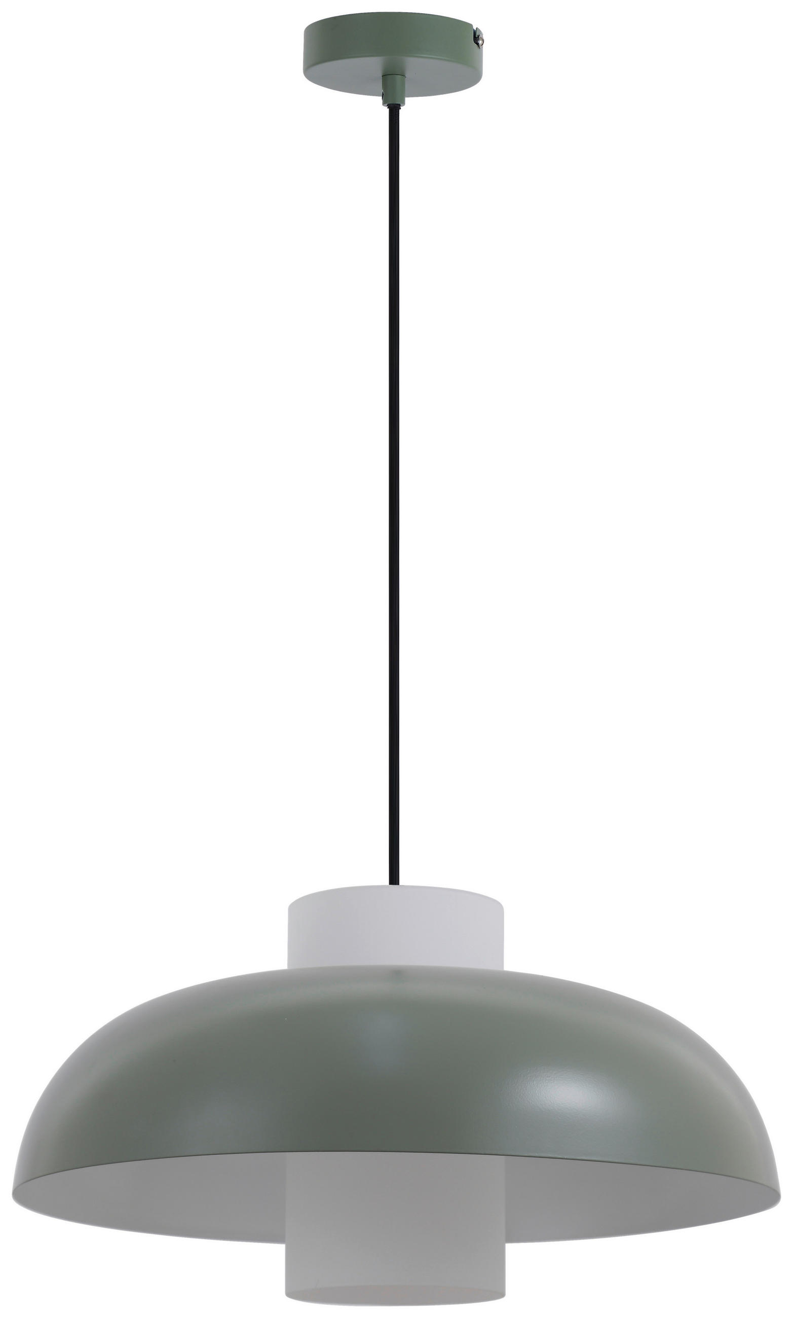 HÄNGELEUCHTE 38/120 cm   - Weiß/Grün, Trend, Glas/Metall (38/120cm) - Collet's Monde