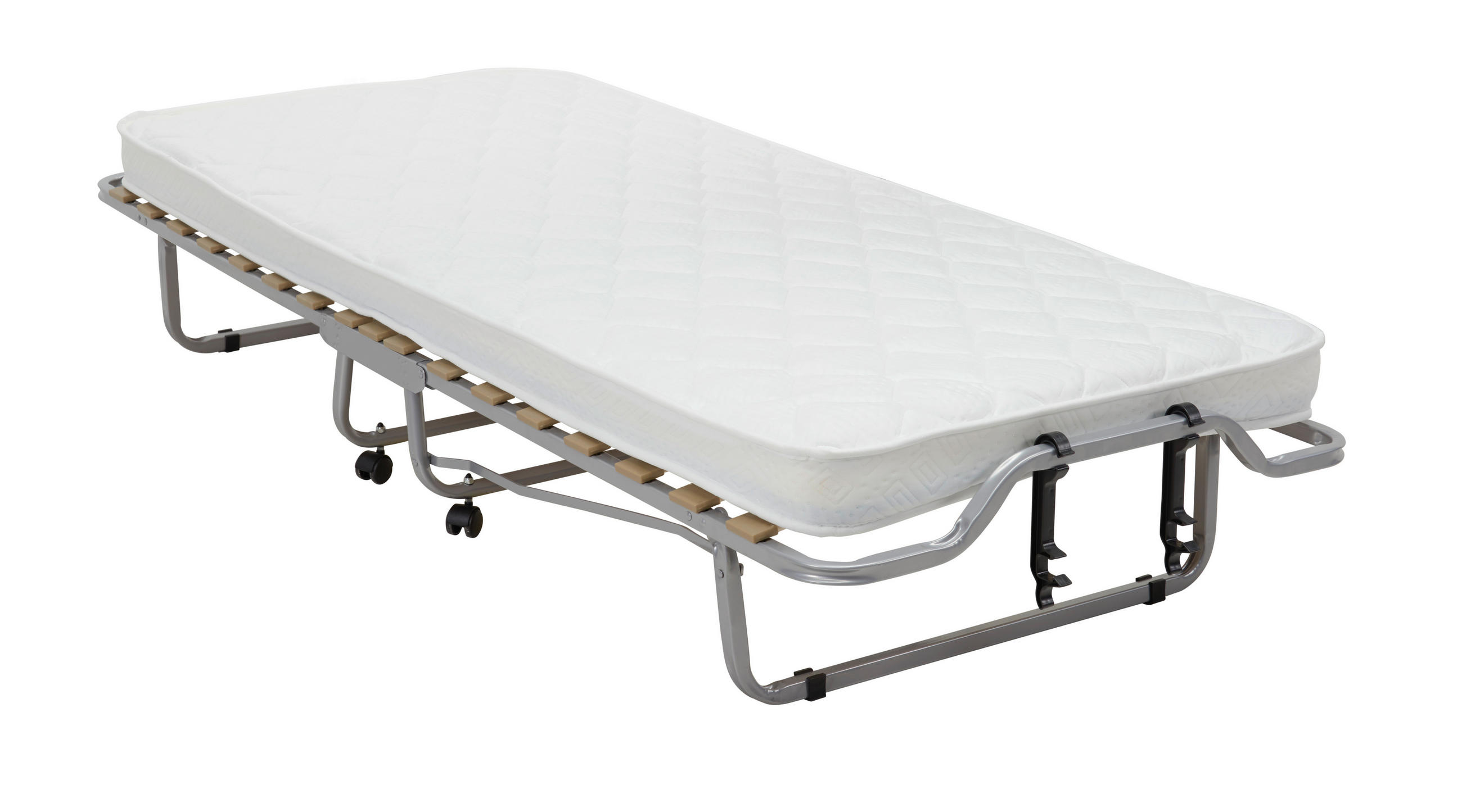 KLAPPBETT 90/200 cm Weiß  - Weiß, Basics, Holz/Textil (90/200cm)