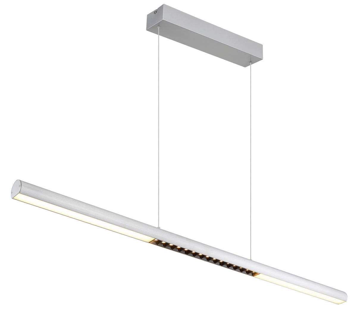 ZÁVĚSNÉ LED SVÍTIDLO, 120/8/150 cm - bílá/průhledné, Design, kov/plast (120/8/150cm) - Globo