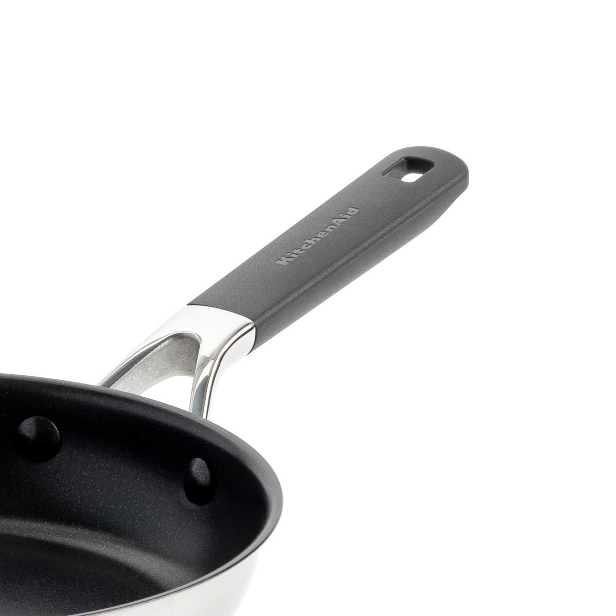 BRATPFANNE Classic Stainless Steel Keramikbeschichtung 20 cm  - Silberfarben, Basics, Kunststoff/Metall (20cm) - Kitchenaid