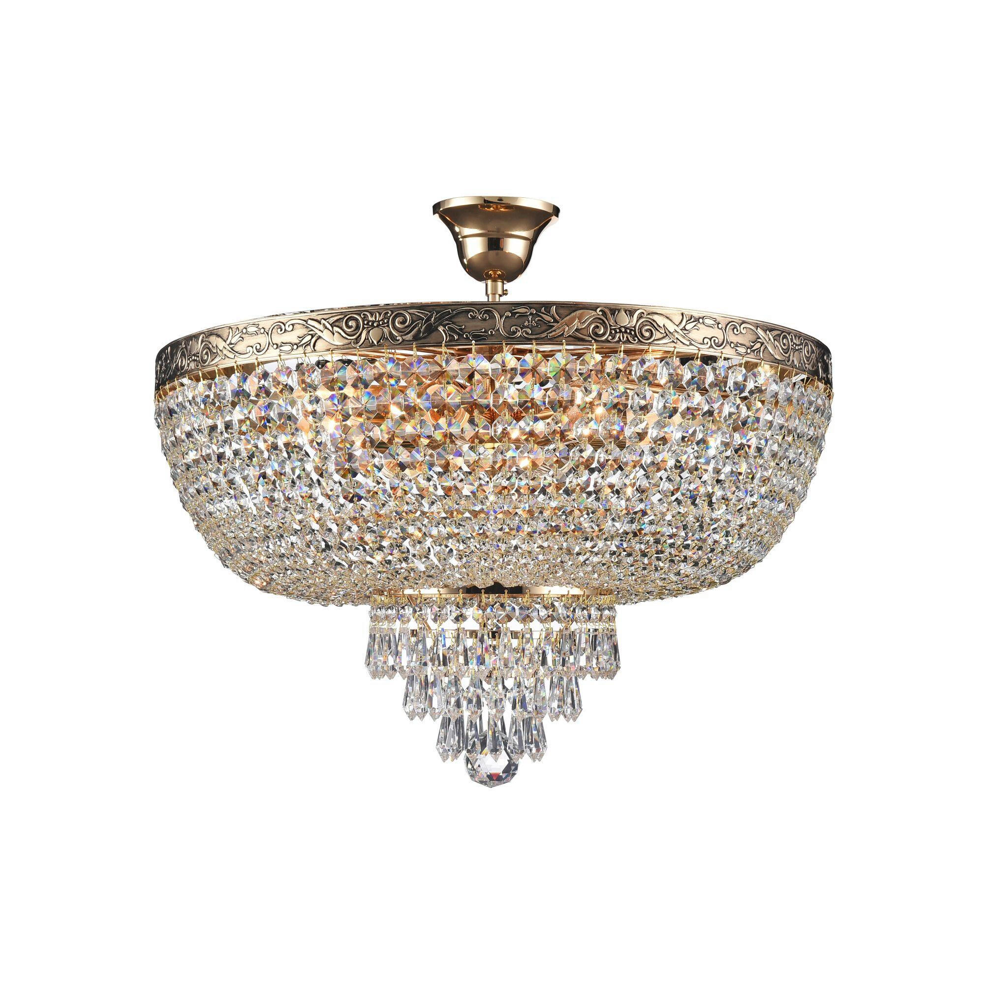 KRONLEUCHTER 50/38 cm    - Goldfarben, Trend, Metall (50/38cm) - MAYTONI