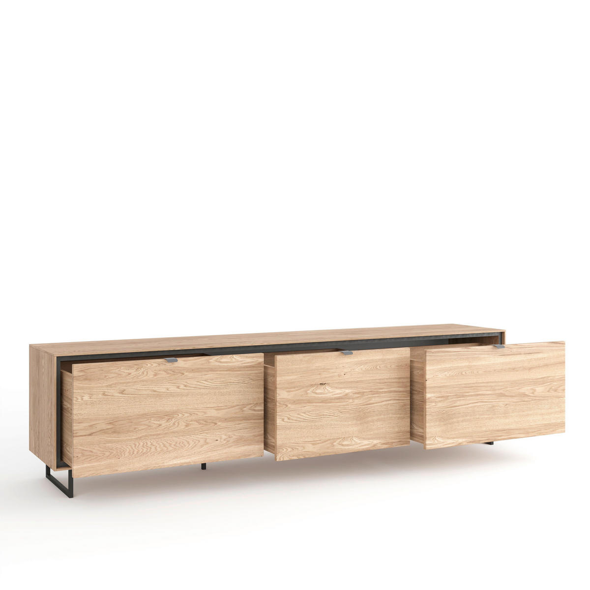 LOWBOARD  in 210,2/51/45,6 cm  - Dunkelgrau/Eichefarben, Design, Holz/Holzwerkstoff (210,2/51/45,6cm) - Livetastic