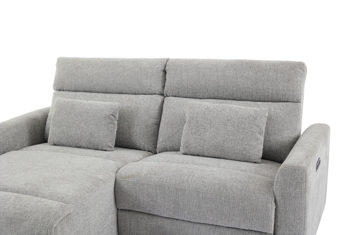 ECKSOFA Grau Webstoff  - Schwarz/Grau, Design, Kunststoff/Textil (212/101/97cm) - Carryhome