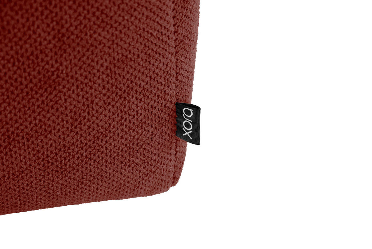 3-SITZER-SOFA in Struktur Rostfarben  - Rostfarben/Schwarz, Design, Kunststoff/Textil (266/76/116cm) - MID.YOU