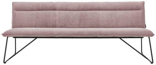 SITZBANK 220/88/66 cm Cord Altrosa Metall  - Schwarz/Altrosa, Design, Textil/Metall (220/88/66cm) - Johann Jakob