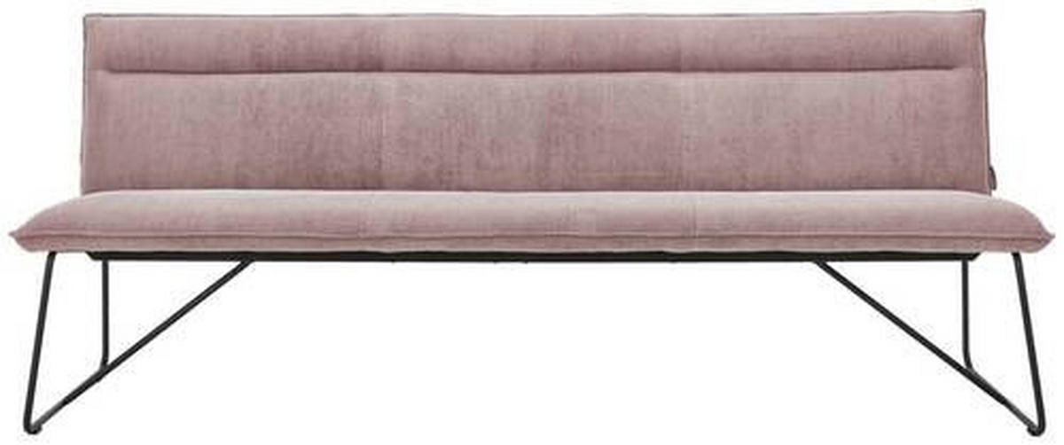 SITZBANK 220/88/66 cm  in Altrosa  - Schwarz/Altrosa, Design, Textil/Metall (220/88/66cm) - Johann Jakob
