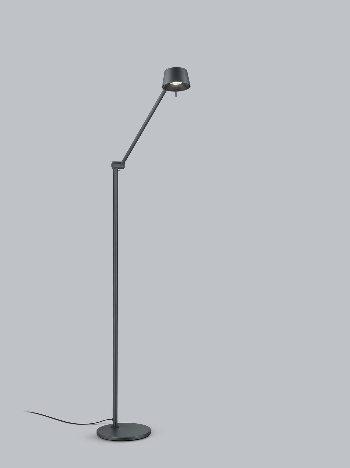 LED-STEHLEUCHTE Sen 67/22 cm   - Schwarz, Design, Metall (67/22cm) - Helestra