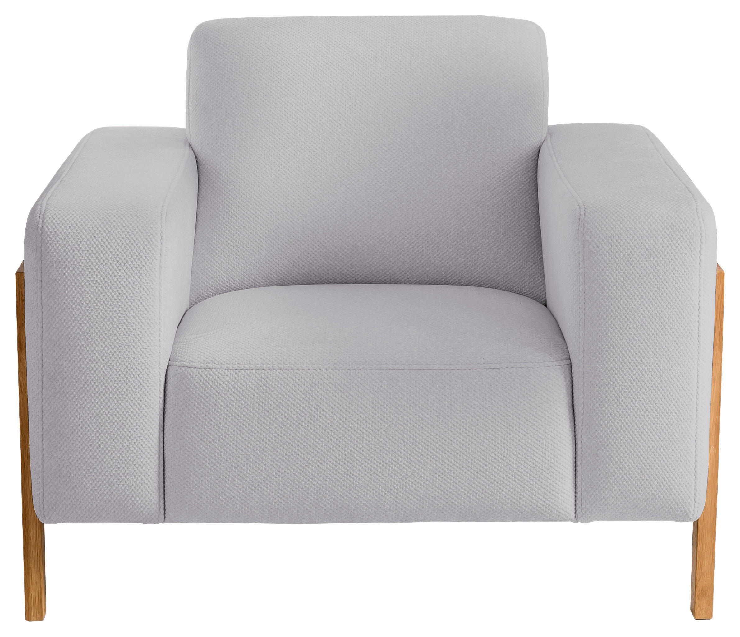 SESSEL in Struktur Hellgrau  - Eichefarben/Hellgrau, Design, Holz/Textil (105/84/96cm) - Stylife