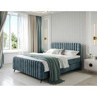 BOXBETT 160/200 cm  in Petrol  - Petrol/Schwarz, MODERN, Holz/Holzwerkstoff (160/200cm) - MID.YOU