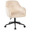 DREHSTUHL Samt Schwarz, Beige  - Beige/Schwarz, MODERN, Kunststoff/Textil (58/82/90/62cm) - MID.YOU