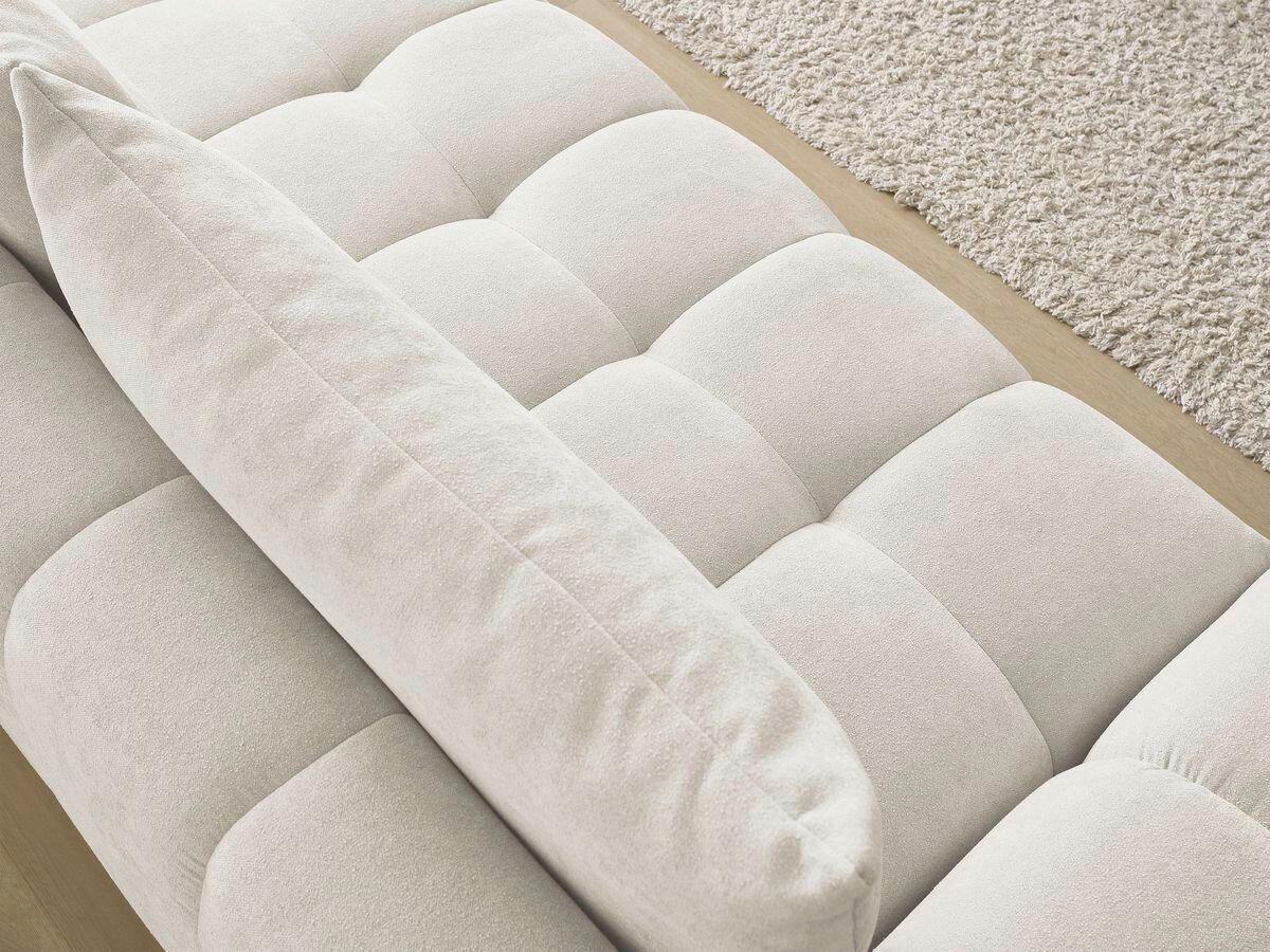 SCHLAFSOFA EVEREST  mit Rücken echt, Armteil links, Armteil rechts Struktur Beige  - Beige/Schwarz, MODERN, Kunststoff/Textil (278/90/115cm)