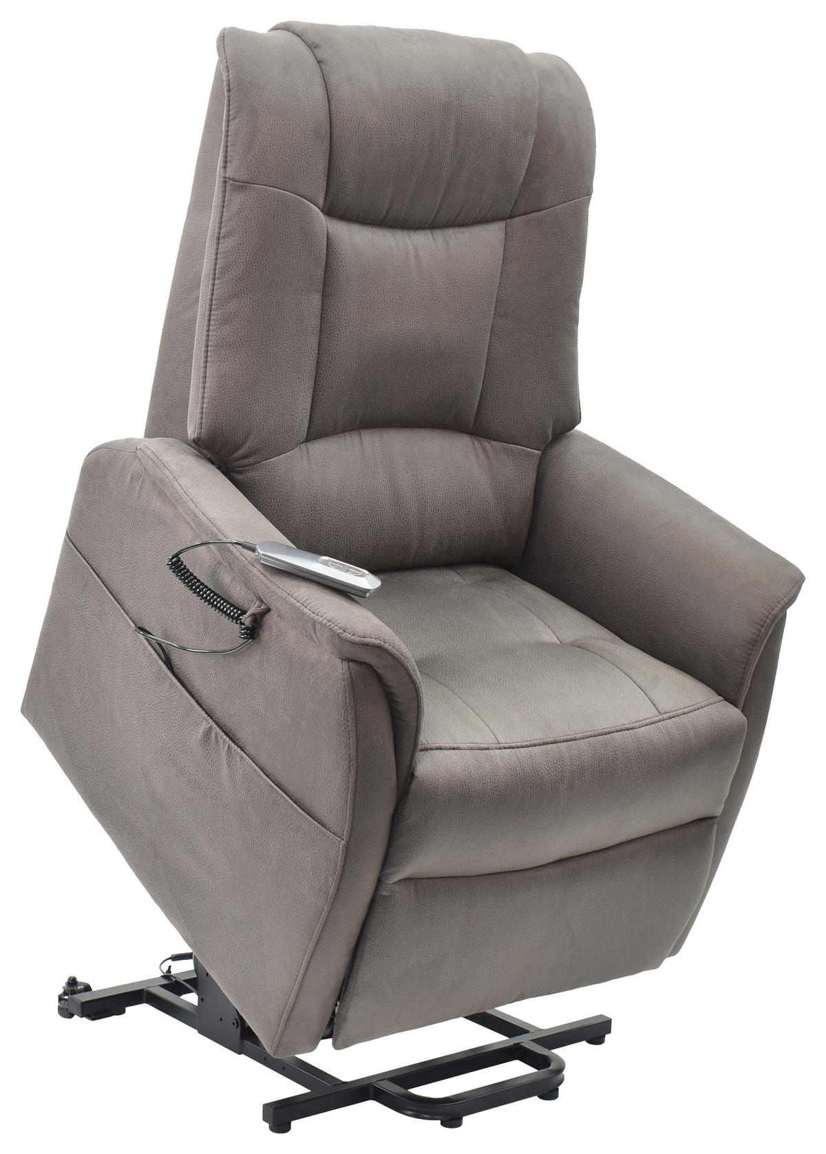 FERNSEHSESSEL  mit Webstoff Dunkelbraun Relaxfunktion, Aufstehhilfe, ausziehbare Fußstütze  - Dunkelbraun, KONVENTIONELL, Textil/Metall (82/111/78/89/175cm) - Cantus