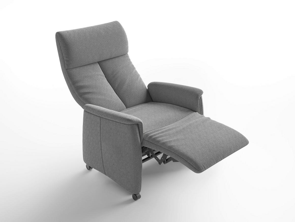 RELAXSESSEL in Textil Anthrazit  - Anthrazit/Schwarz, Basics, Kunststoff/Textil (76/110/84cm) - Sit & More