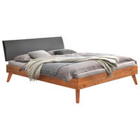 BETT 180/200 cm,  in Wildeiche,  - Wildeiche/Eichefarben, Natur, Holz (180/200cm) - Hasena