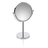 SCHMINKSPIEGEL  - Silberfarben, KONVENTIONELL, Glas/Metall (23,5/13,5/37,5cm) - Kela