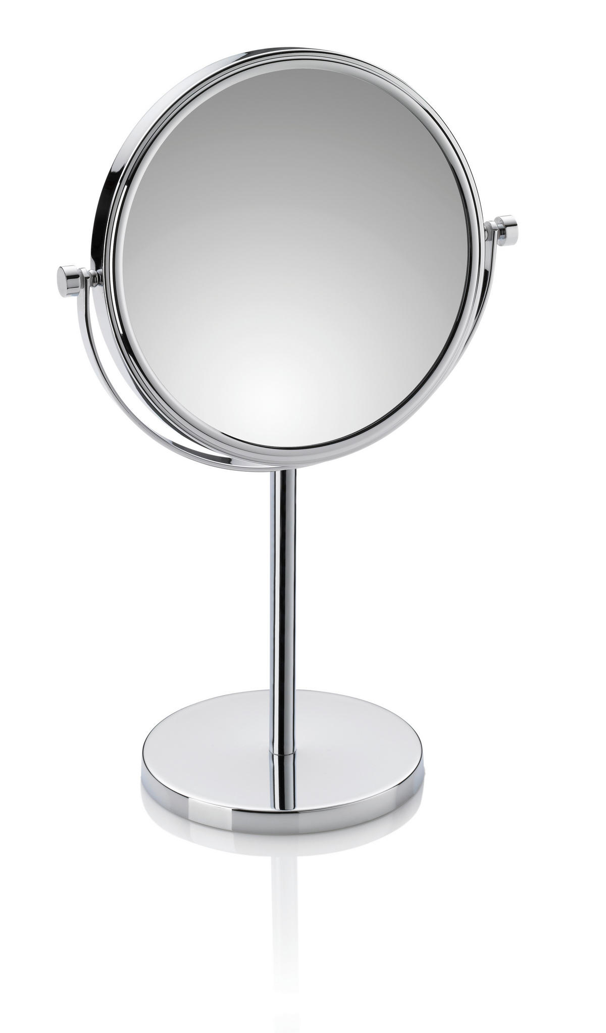 SCHMINKSPIEGEL  - Silberfarben, KONVENTIONELL, Glas/Metall (23,5/13,5/37,5cm) - Kela