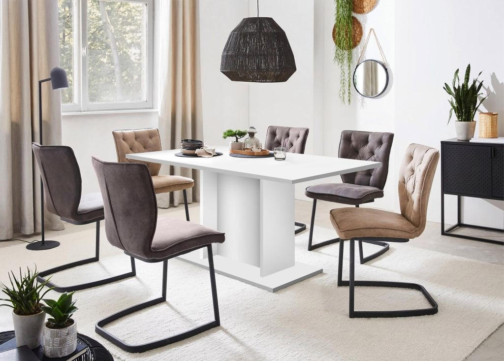 TRPEZARIJSKI STO  bela   - bela, Moderno, pločasti materijal (120/74/80cm) - Xora