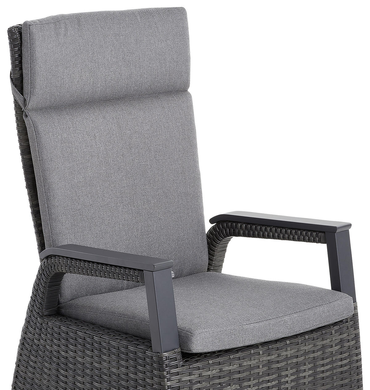 ZAHRADNÍ KŘESLO, plast - šedá/tmavě šedá, Design, kov/textil (61/107/75cm) - Ambia Garden