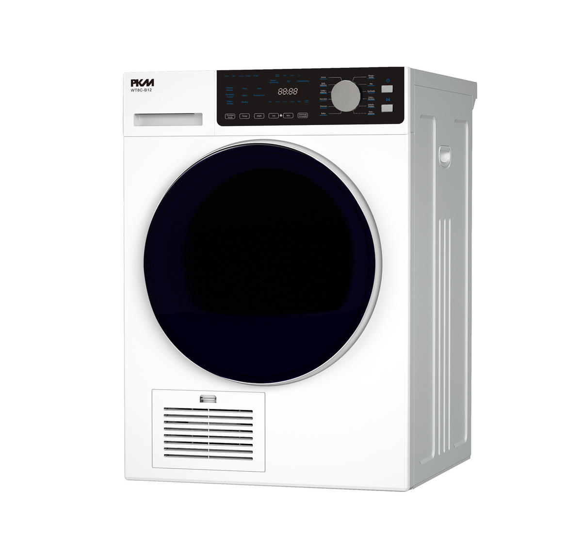 WASCHTROCKNER WT8C-B12  - Weiss/Schwarz, Basics, Kunststoff/Metall (60/83/66cm) - PKM