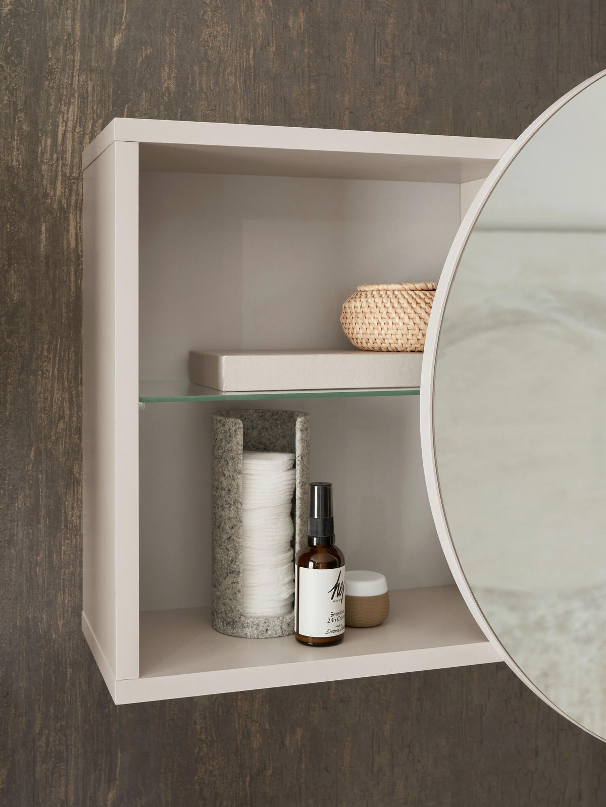 SPIEGELSCHRANK 80/60/20 cm  - Kaschmir, LIFESTYLE, Glas/Holzwerkstoff (80/60/20cm) - home24