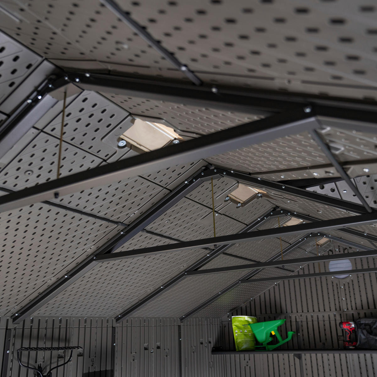 GERÄTEHAUS - Dunkelgrau, Basics, Kunststoff (457/244/244cm)