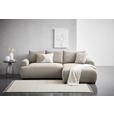 ECKSOFA Beige Webstoff  - Beige/Schwarz, MODERN, Kunststoff/Textil (265/175cm) - Carryhome