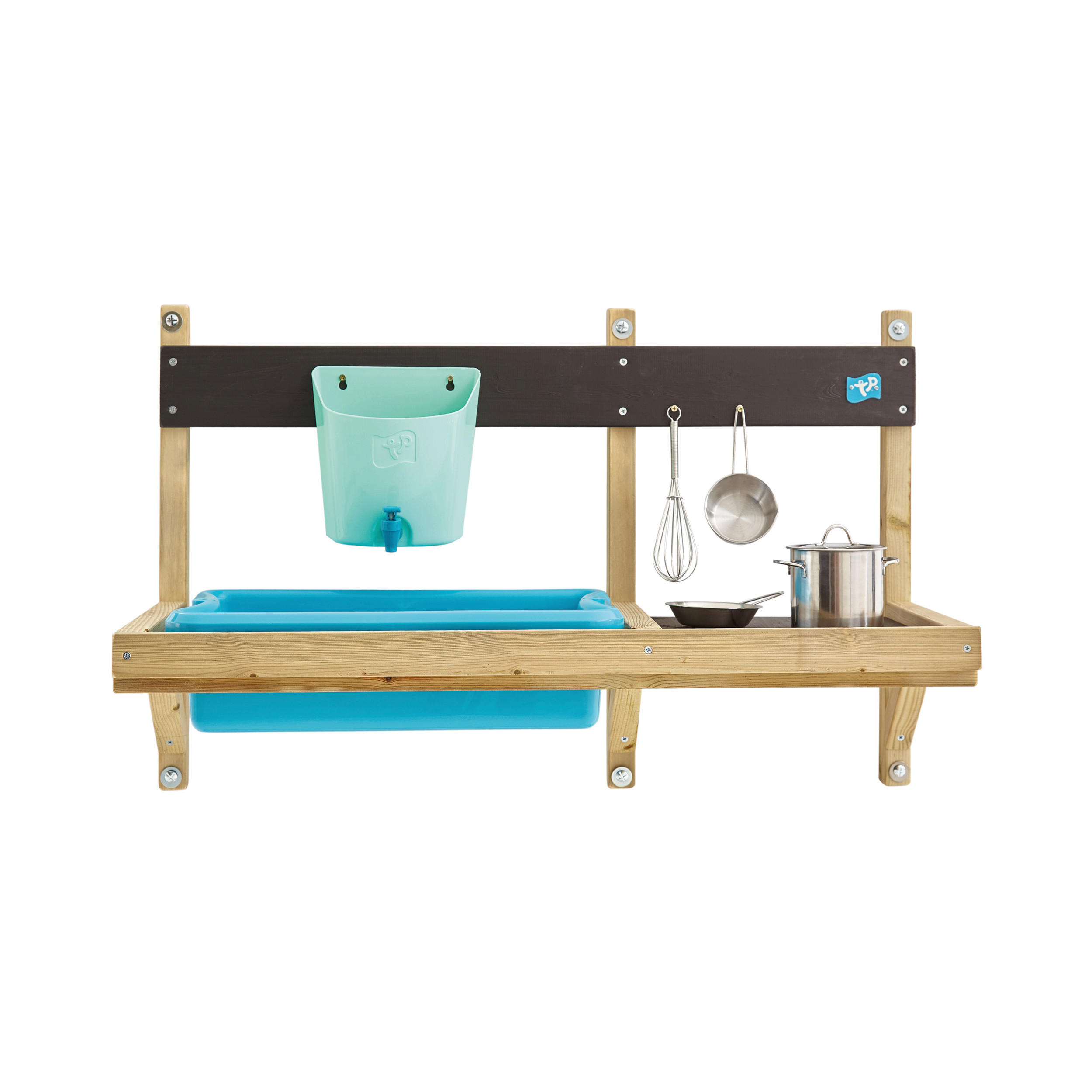 MATSCHKÜCHE Holz Kieferfarben  - Kieferfarben, KONVENTIONELL, Holz (81/56/36cm) - Ambia Garden