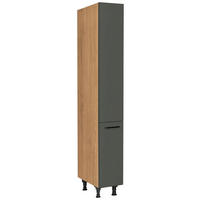 APOTHEKERSCHRANK 30/216,6/58 cm  Eichefarben, Grün  - Eichefarben/Schwarz, Modern, Holzwerkstoff/Metall (30/216,6/58cm) - Celina