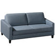 SCHLAFSOFA  in Webstoff Blau, Grau  - Blau/Schwarz, Design, Holz/Textil (184/87/102cm) - Dieter Knoll