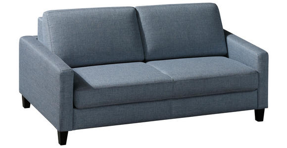 SCHLAFSOFA  in Webstoff Blau, Grau  - Blau/Schwarz, Design, Holz/Textil (184/87/102cm) - Dieter Knoll