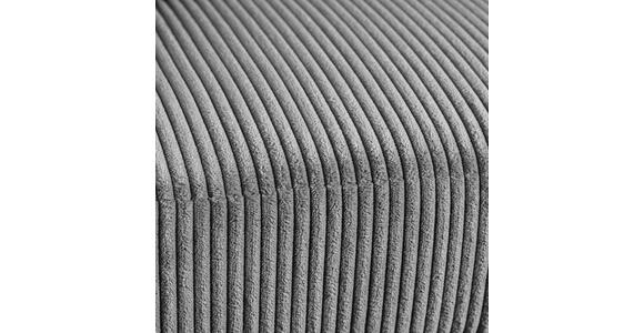 ECKSOFA in Cord Hellgrau  - Hellgrau/Schwarz, Design, Kunststoff/Textil (259/174cm) - Cantus