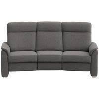 TRAPEZSOFA  in Flachgewebe Dunkelbraun  - Dunkelbraun/Alufarben, KONVENTIONELL, Textil/Metall (218/107/103cm) - Beldomo Comfort