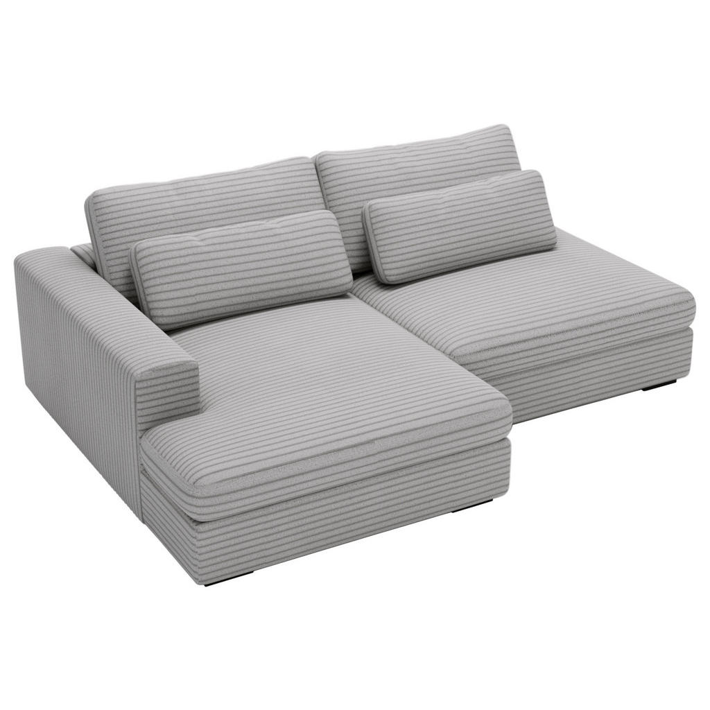 Thumbnail - home24 Ecksofa, Grau, Textil, 3-Sitzer, Füllung: Schaumstoffflocken,Schaumstoffflocken, Ottomane links, L-Form, 223x158 ...