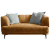 2-SITZER-SOFA in Flachgewebe Goldfarben  - Goldfarben/Schwarz, Design, Textil/Metall (166/77/106cm) - MID.YOU