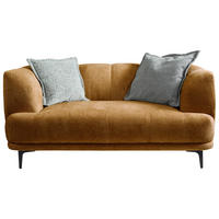 2-SITZER-SOFA in Flachgewebe Goldfarben  - Goldfarben/Schwarz, Design, Textil/Metall (166/77/106cm) - MID.YOU